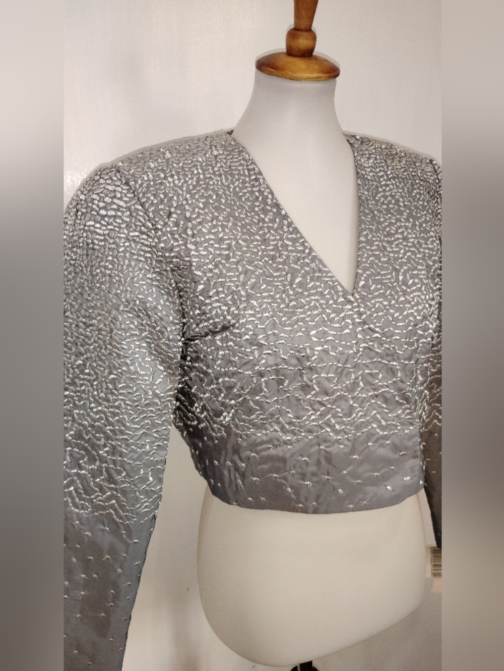 VINTAGE RAYON TAFFETA CROPPED JACKET NWT
